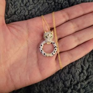 Sterling Silver and Gold-plated Pendant Necklace.